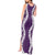 Hawaii Aloha Plumeria Lei Violet Palaka Tank Maxi Dress - Polynesian Pride