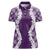 Hawaii Aloha Plumeria Lei Violet Palaka Women Polo Shirt - Polynesian Pride