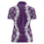 Hawaii Aloha Plumeria Lei Violet Palaka Women Polo Shirt - Polynesian Pride