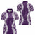 Hawaii Aloha Plumeria Lei Violet Palaka Women Polo Shirt - Polynesian Pride
