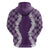 Hawaii Aloha Plumeria Lei Violet Palaka Zip Hoodie - Polynesian Pride