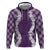 Hawaii Aloha Plumeria Lei Violet Palaka Zip Hoodie - Polynesian Pride