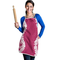Hawaii Aloha Plumeria Lei Fuschia Palaka Apron - Polynesian Pride