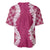 Hawaii Aloha Plumeria Lei Fuschia Palaka Baseball Jersey - Polynesian Pride