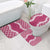 Hawaii Aloha Plumeria Lei Fuschia Palaka Bathroom Set - Polynesian Pride