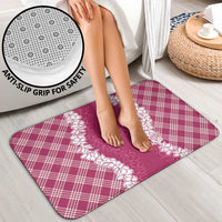 Hawaii Aloha Plumeria Lei Fuschia Palaka Bathroom Set - Polynesian Pride