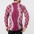 Hawaii Aloha Plumeria Lei Fuschia Palaka Button Sweatshirt - Polynesian Pride