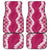 Hawaii Aloha Plumeria Lei Fuschia Palaka Car Mats - Polynesian Pride