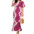 Hawaii Aloha Plumeria Lei Fuschia Palaka Family Matching Mermaid Dress and Hawaiian Shirt - Polynesian Pride