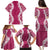 Hawaii Aloha Plumeria Lei Fuschia Palaka Family Matching Puletasi and Hawaiian Shirt - Polynesian Pride
