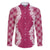 Hawaii Aloha Plumeria Lei Fuschia Palaka Family Matching Puletasi and Hawaiian Shirt - Polynesian Pride