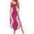 Hawaii Aloha Plumeria Lei Fuschia Palaka Family Matching Summer Maxi Dress and Hawaiian Shirt - Polynesian Pride