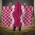 Hawaii Aloha Plumeria Lei Fuschia Palaka Hooded Blanket - Polynesian Pride