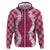 Hawaii Aloha Plumeria Lei Fuschia Palaka Hoodie - Polynesian Pride