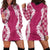Hawaii Aloha Plumeria Lei Fuschia Palaka Hoodie Dress - Polynesian Pride