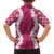 Hawaii Aloha Plumeria Lei Fuschia Palaka Kid Hawaiian Shirt - Polynesian Pride