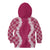 Hawaii Aloha Plumeria Lei Fuschia Palaka Kid Hoodie - Polynesian Pride