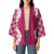 Hawaii Aloha Plumeria Lei Fuschia Palaka Kimono - Polynesian Pride