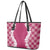Hawaii Aloha Plumeria Lei Fuschia Palaka Leather Tote Bag - Polynesian Pride
