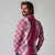 Hawaii Aloha Plumeria Lei Fuschia Palaka Long Sleeve Polo Shirt - Polynesian Pride