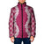 Hawaii Aloha Plumeria Lei Fuschia Palaka Padded Jacket - Polynesian Pride