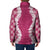 Hawaii Aloha Plumeria Lei Fuschia Palaka Padded Jacket - Polynesian Pride