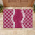 Hawaii Aloha Plumeria Lei Fuschia Palaka Rubber Doormat - Polynesian Pride