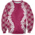 Hawaii Aloha Plumeria Lei Fuschia Palaka Sweatshirt - Polynesian Pride
