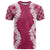 Hawaii Aloha Plumeria Lei Fuschia Palaka T Shirt - Polynesian Pride