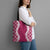 Hawaii Aloha Plumeria Lei Fuschia Palaka Tote Bag - Polynesian Pride