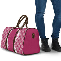 Hawaii Aloha Plumeria Lei Fuschia Palaka Travel Bag - Polynesian Pride