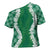 Hawaii Aloha Plumeria Lei Green Palaka Cross Shoulder Shirt - Polynesian Pride