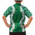 Hawaii Aloha Plumeria Lei Green Palaka Family Matching Mermaid Dress and Hawaiian Shirt - Polynesian Pride