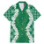 Hawaii Aloha Plumeria Lei Green Palaka Family Matching Mermaid Dress and Hawaiian Shirt - Polynesian Pride