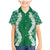 Hawaii Aloha Plumeria Lei Green Palaka Family Matching Mermaid Dress and Hawaiian Shirt - Polynesian Pride