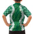 Hawaii Aloha Plumeria Lei Green Palaka Family Matching Puletasi and Hawaiian Shirt - Polynesian Pride