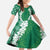 Hawaii Aloha Plumeria Lei Green Palaka Family Matching Puletasi and Hawaiian Shirt - Polynesian Pride