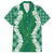 Hawaii Aloha Plumeria Lei Green Palaka Family Matching Puletasi and Hawaiian Shirt - Polynesian Pride