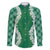 Hawaii Aloha Plumeria Lei Green Palaka Family Matching Puletasi and Hawaiian Shirt - Polynesian Pride