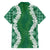Hawaii Aloha Plumeria Lei Green Palaka Family Matching Short Sleeve Bodycon Dress and Hawaiian Shirt - Polynesian Pride