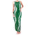 Hawaii Aloha Plumeria Lei Green Palaka Family Matching Tank Maxi Dress and Hawaiian Shirt - Polynesian Pride