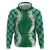 Hawaii Aloha Plumeria Lei Green Palaka Hoodie - Polynesian Pride
