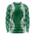Hawaii Aloha Plumeria Lei Green Palaka Long Sleeve Shirt - Polynesian Pride