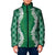 Hawaii Aloha Plumeria Lei Green Palaka Padded Jacket - Polynesian Pride