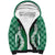 Hawaii Aloha Plumeria Lei Green Palaka Sherpa Hoodie - Polynesian Pride