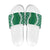 Hawaii Aloha Plumeria Lei Green Palaka Slide Sandals - Polynesian Pride