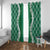 Hawaii Aloha Plumeria Lei Green Palaka Window Curtain - Polynesian Pride