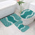 Hawaii Aloha Plumeria Lei Teal Palaka Bathroom Set - Polynesian Pride