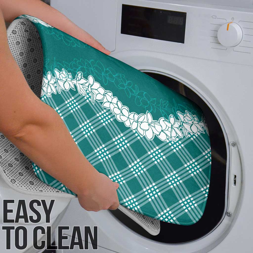 Hawaii Aloha Plumeria Lei Teal Palaka Bathroom Set - Polynesian Pride