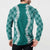 Hawaii Aloha Plumeria Lei Teal Palaka Button Sweatshirt - Polynesian Pride